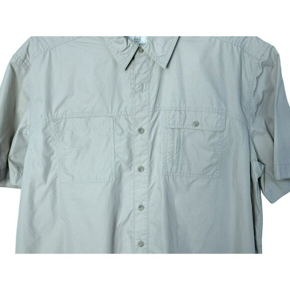 Field & Stream Men's Khaki Short Sleeve Button-Up Shirt 2 Chest Pockets XL - Picture 3 of 5